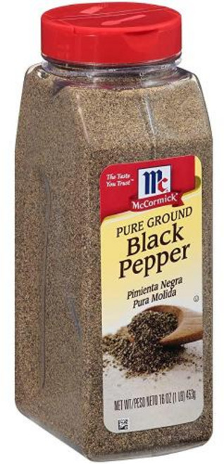 McCormick 퓨어 그라운드 블랙 페퍼 453.6g 16온스 미국직구, 453g, 1개