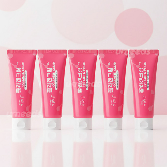 [대용량NEW] 웰빙헬스 예쁜얼굴 듬뿍바르는 콜라겐 크림, 5개, 90ml