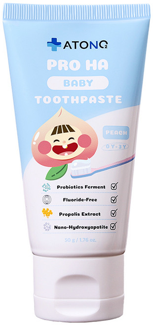 아토앤오투 프로 에이치에이 무불소 치약복숭아향 50g