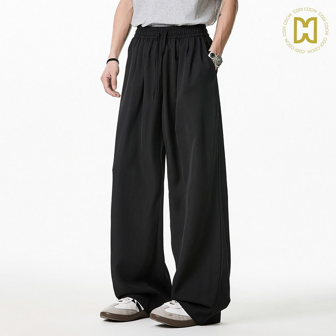 코디코치 일자팬츠 해피 남여공용 데일리 와이드 캐주얼 바지