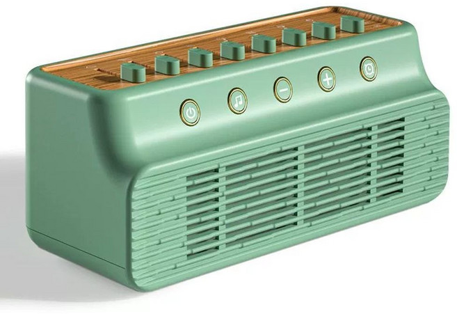 휴대용 백색소음기 수면용 아날로그 자연의소리 블루 화이트노이즈 호수 빗소리, B. 녹색