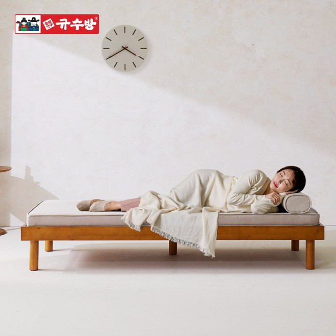 규수방 연 원목 소파베드 1인용 소파베드 원목 1인 소파 침대 황토볼보료 쇼파, 원목프레임+매트리스