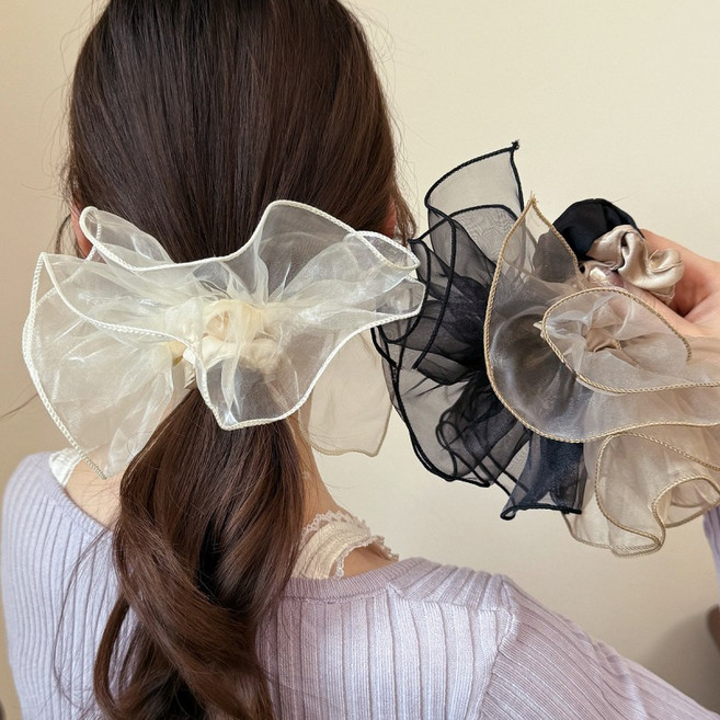 ZMBIRD 고탄력 망사 헤어 곱창끈 똥머리 3종세트 N5756