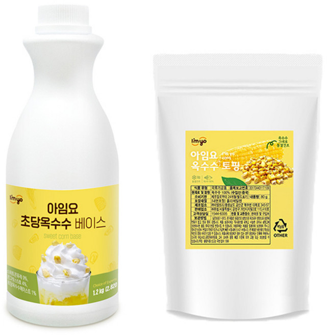 아임요 초당옥수수 베이스 1.2kg 1개+옥수수 토핑 1개, 1.2L, 1개