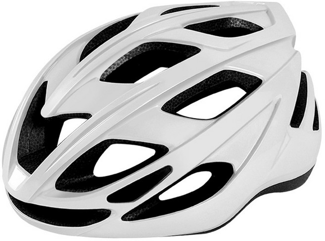 自行車頭盔 一體成型超輕騎行帽, 均碼 × 破風款-純白色 × 1個