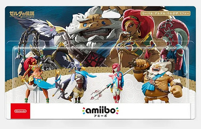 젤다 아미보 4종 영웅 세트 AMIIBO 젤다의 전설 피규어 야생의숨결 닌텐도 스위치, 1개