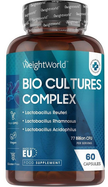 영국 웨이트월드 WeightWorld 바이오컬쳐 프로바이오틱스 프리바이오틱 770억 유산균 캡슐, 2개