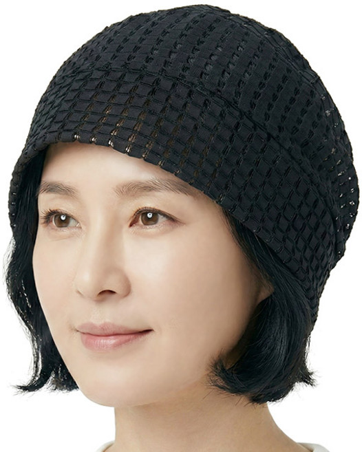 베이직엠 중년 여성 여름 반다나 비니 스퀘어 패턴