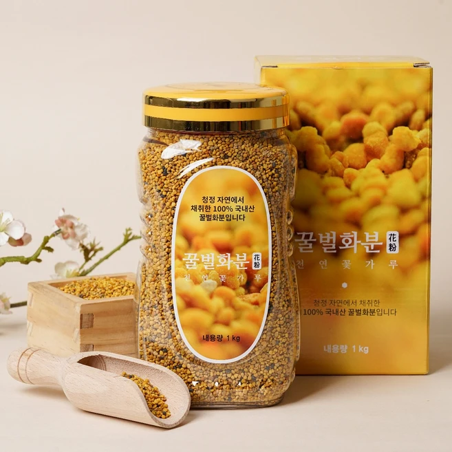 자연에서 채취한 100% 국내산 꿀벌화분, 1개, 500g - 쿠팡