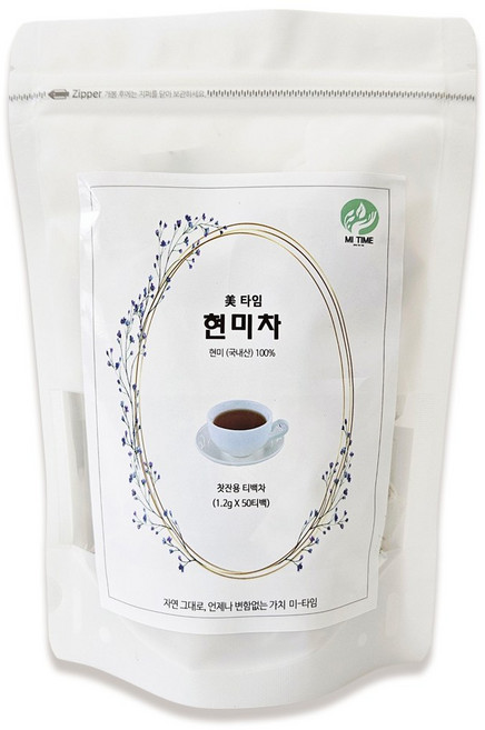미-타임 국내산 볶은 현미 현미차 티백, 1개, 50개입, 1.2g