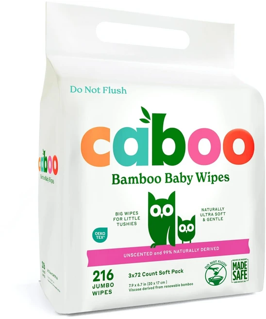 대나무 비스코스로 만든 카부 아기 물티슈 인증된 안전 성분 민감한 피부에 좋은 무향 여행 팩당 72개의 총 216개의 - 쿠팡
