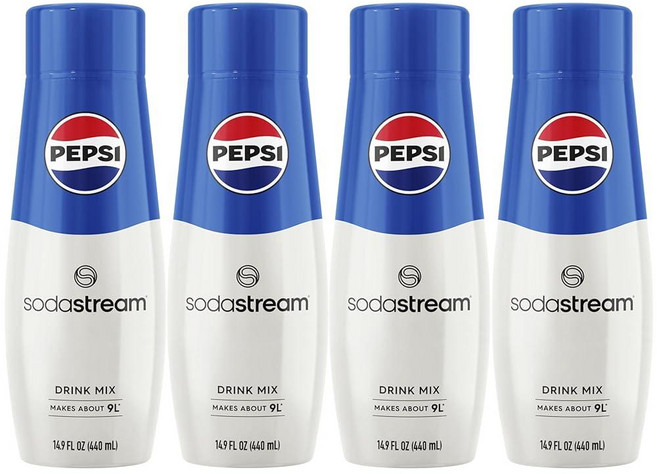 소다스트림 펩시 콜라 탄산수 시럽, 440ml, 4개