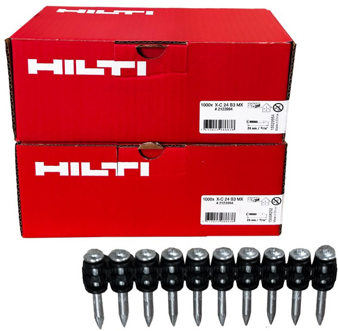 HILTI 힐티 BX3 전용 노가스핀 X-S X-C B3 MX 24MM(1000발) [2개묶음], 2000개