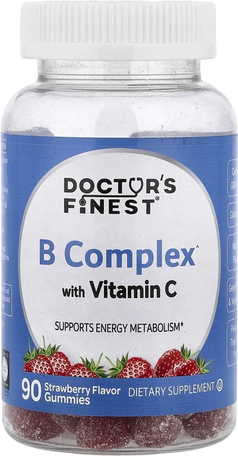 닥터스파이니스트 B 컴플렉스 비타민 C 딸기 90 구미, 4개 - 쿠팡