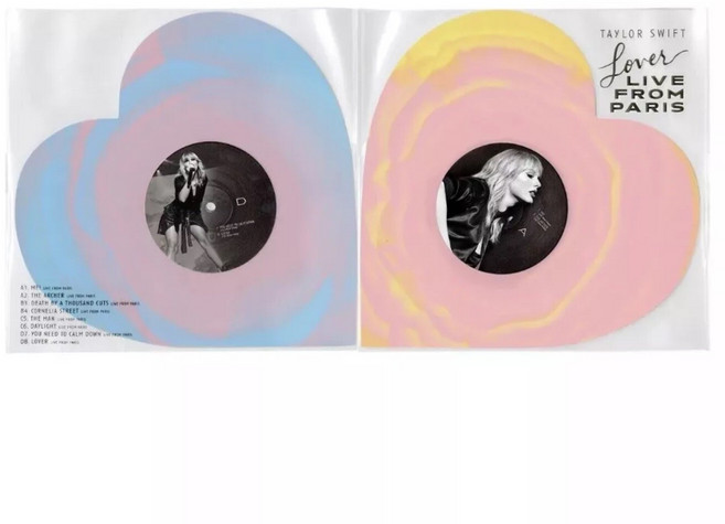 (수입 LP) Taylor Swift Lover Live From Paris Heart Shaped Vinyl FAST SHIPPING, (수입 LP) Taylor Swift Lover Liv