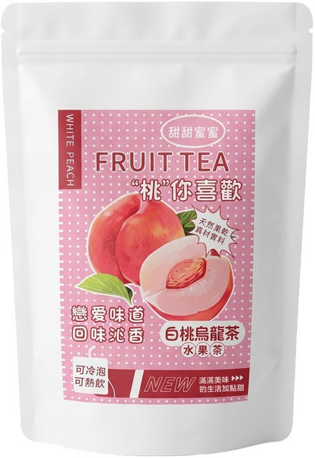 聖方堂 白桃烏龍茶 - 甜甜蜜蜜，與你喜歡的白桃香氣, 3g, 1個, 30個裝