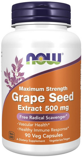 나우푸드 맥시멈 스트렝스 포도씨 추출물 500mg 베지 캡슐, 1개, 90정