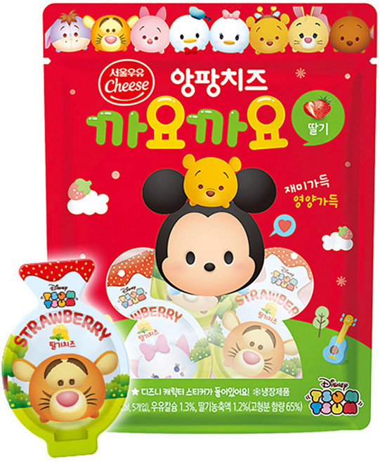 서울우유 까요까요 앙팡치즈 3종 (플레인+초코+딸기), 1개, 플레인+초코+딸기1봉씩, 217g