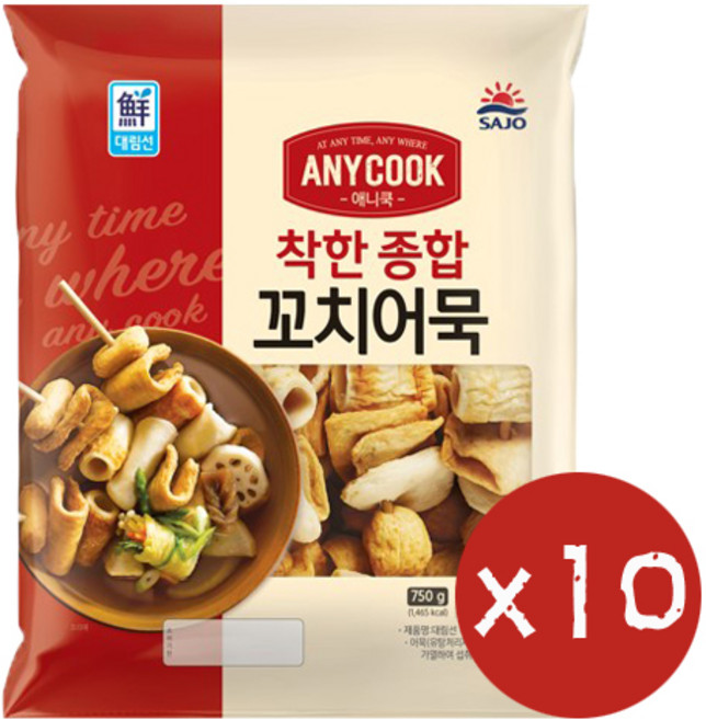 사조 대림선 애니쿡 착한 종합 꼬치어묵 750g x 10개
