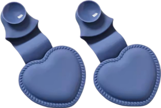 베루아 하트모양 귀여운 실리콘 냄비장갑, 네이비, 2개