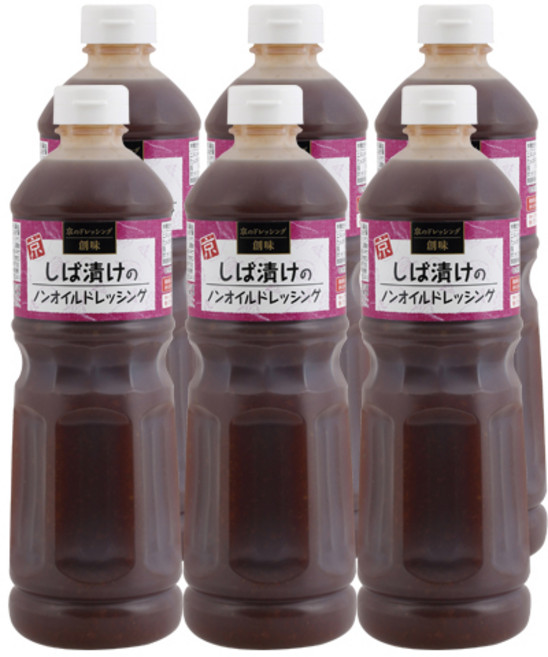 논오일 시바즈케 폰즈 드레싱 1L 박스 - 샤브샤브 스키야키 소스 카르파치오, 6개