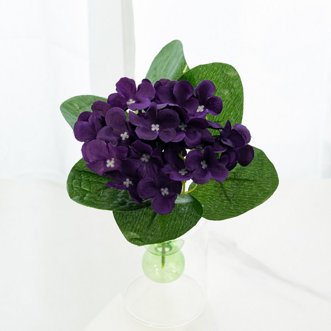 할메이드 생화같은 조화 꽃 hf46수국 2p, 퍼플, 2개