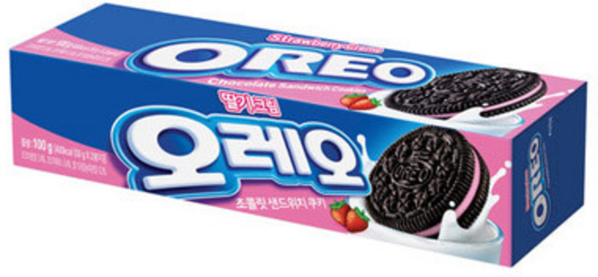 오레오 딸기크림 샌드, 100g, 7개