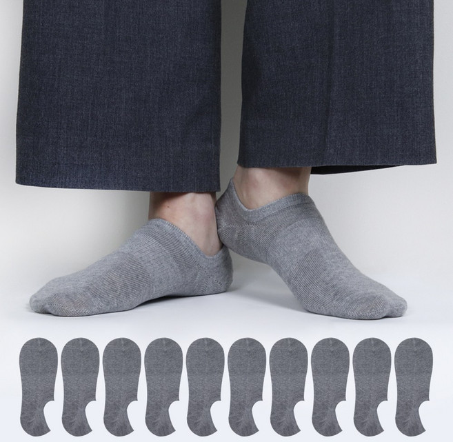 국산 빅사이즈 왕발 큰발 덧신 페이크삭스 남자 여자 처음양말 [280~310mm] 10켤레