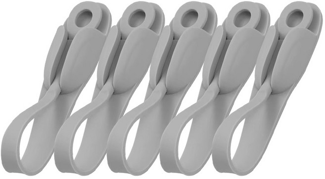 아이앤트 무타공 콘센트 케이블 선정리 스트랩 플러그 걸이 후크 선 정리 접착식 홀더, 그레이, 5개