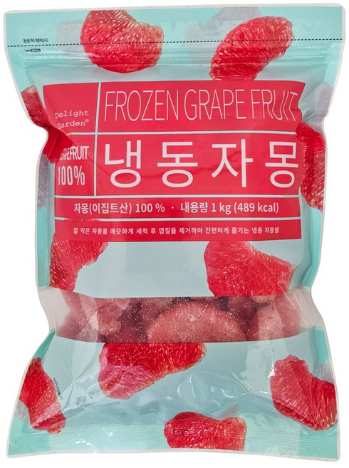 딜라잇가든 냉동 자몽(쉘), 1kg, 1개