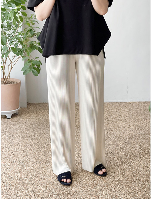 [복희생활] 여성 플리츠 팬츠 쿨바지 쿨 팬츠 밴딩 와이드팬츠