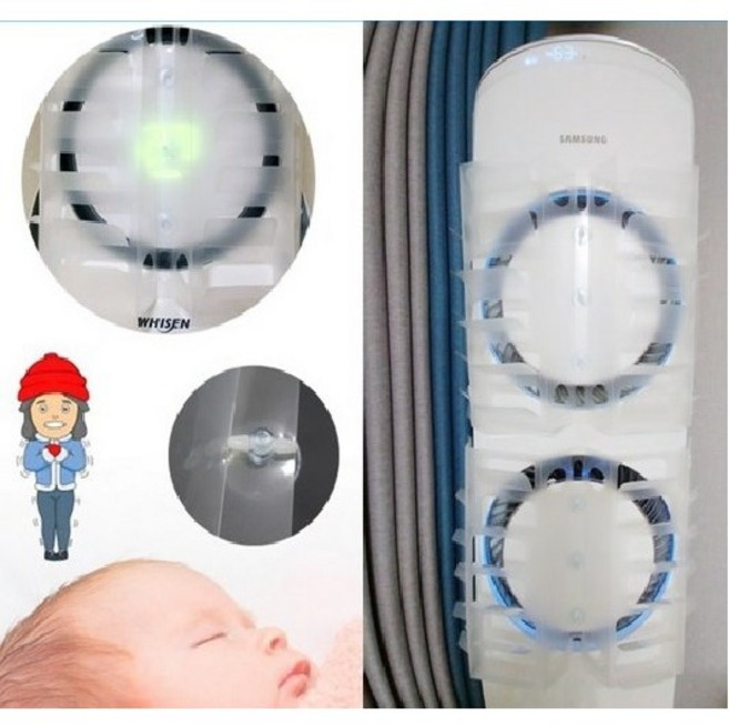 스탠드에어컨 투인원에어컨 벽걸이에어컨 바람막이 LG 삼성 케리어 에어컨, 1개, 원형1장