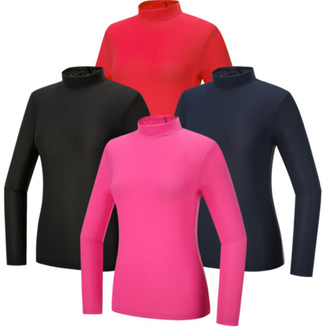 [4장세트] 여성 아이스 긴팔 스판 반목 티셔츠 SWTW05 냉감 쿨링 레쉬가드 물놀이 레져 스포츠 골프 이너웨어 여자