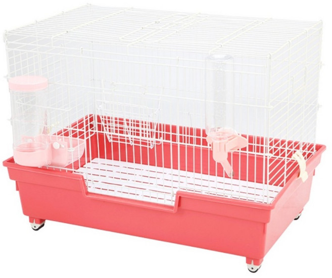 ACEPET 皇冠2.5尺上掀門式豪華特大兔籠 743-B 附飲水器與防咬金屬自動料槽, 另購本商品專用 藍色底盤, 1個