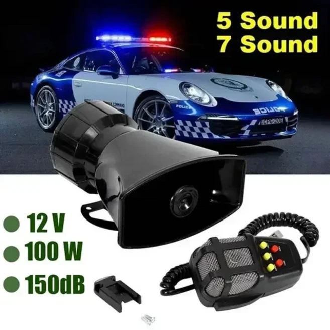 Automobile7 사운드 AirHorn 시끄러운 스피커 시끄러운 자동차 경적 확성기 경고 경보 경찰 화재 사이렌 스