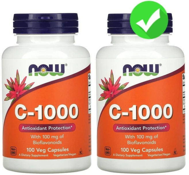 [1+1] Nowfoods 나우푸드 C1000 바이오플라보노이드 100mg 100정 비타민C 루틴 비타민씨 아스코르브산 아스코르빈산 고약사 약들약 2개 - 쿠팡