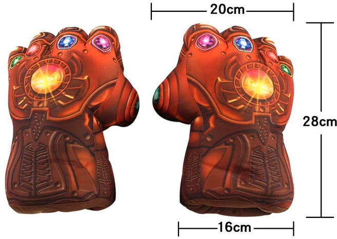 헐크 할로윈 코스프레 성인용 럭셔리 장갑 코스튬 분장, 1개, 타노스 장갑 1쌍