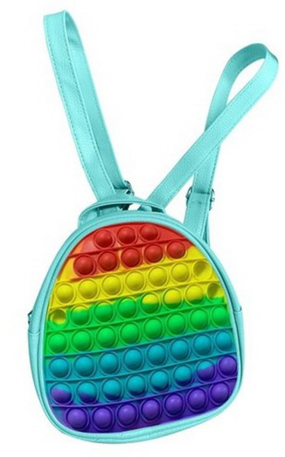 백팩 푸쉬팝 버블 민트색 가방 푸쉬팝 가죽 푸쉬팝 가방 초대형 파스텔 푸시팝 버블 초대형 팝잇, 1개