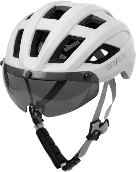 BRAVA 고글 헬멧 S-457, 1개, 매트 화이트