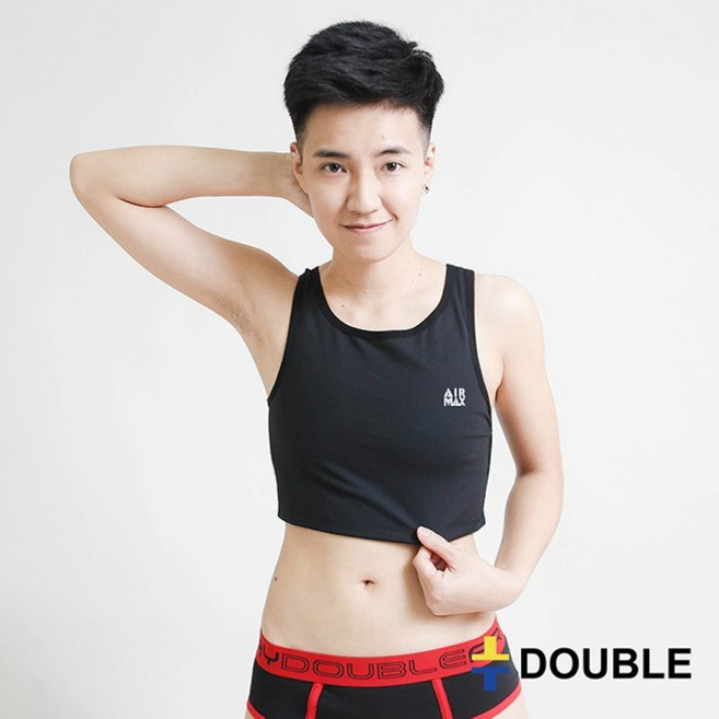 DOUBLE 套頭束胸 蜂巢網布透氣 下擺織帶固定