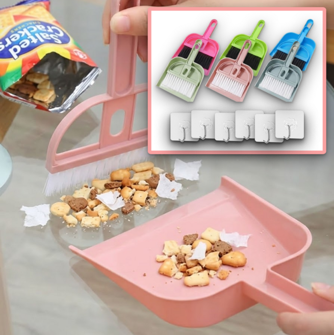 굿새로이 다용도 미니 빗자루 쓰레받기, 혼합, 6개