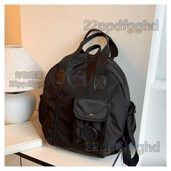 大容量雙肩包 多隔層防潑水 女休閒旅行背包 簡約後背包 防水旅行背包, 黑色/防水版