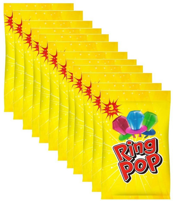 Ring Pop 개별 포장된 벌크 버라이어티 파티 팩 롤리팝 빨판 다양한 맛 3개(12팩) - 생일 및 축하를 위한 재미있는 캔디, 3 Count (12 Pack)