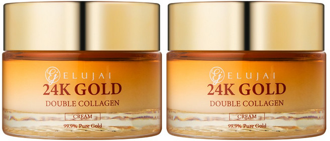 1+1 엘루자이 24K골드 더블 콜라겐 영양크림 50ml, 2개