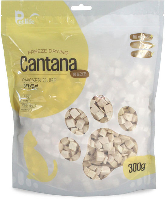 칸타나 동결건조 치킨큐브 300g, 치킨 큐브, 1개