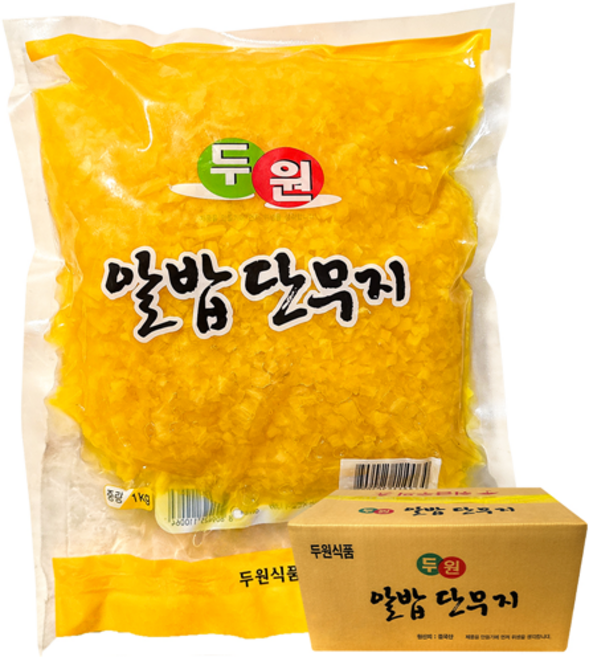 두원 알밥 단무지 치자 업소용 미니 단무지 다진 단무지 1kg, 1개