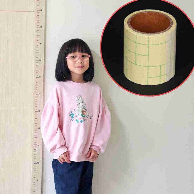 아동 벽 부착 키 측정자 투명 롤형 아기키재기