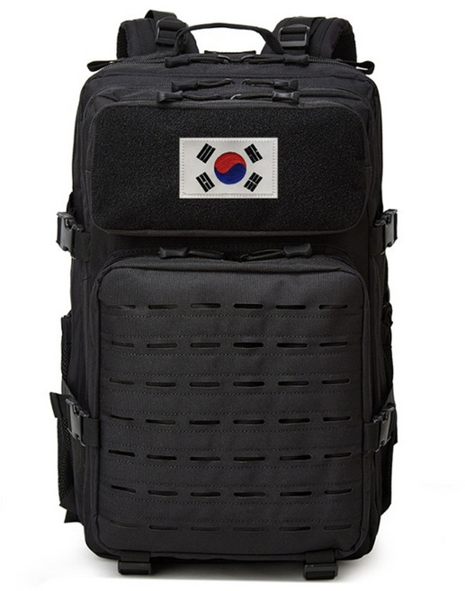 GP신형 전술가방 45L 대용량백팩 밀리터리 군인 군용 군대 전술 공군 로카가방 등산가방, 블랙
