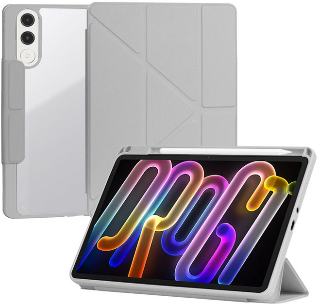 스냅케이스 레노버 요가탭 11.1 Ai / 샤오신패드 프로 GT 케이스 투명 Y형 스마트, 그레이, 1개