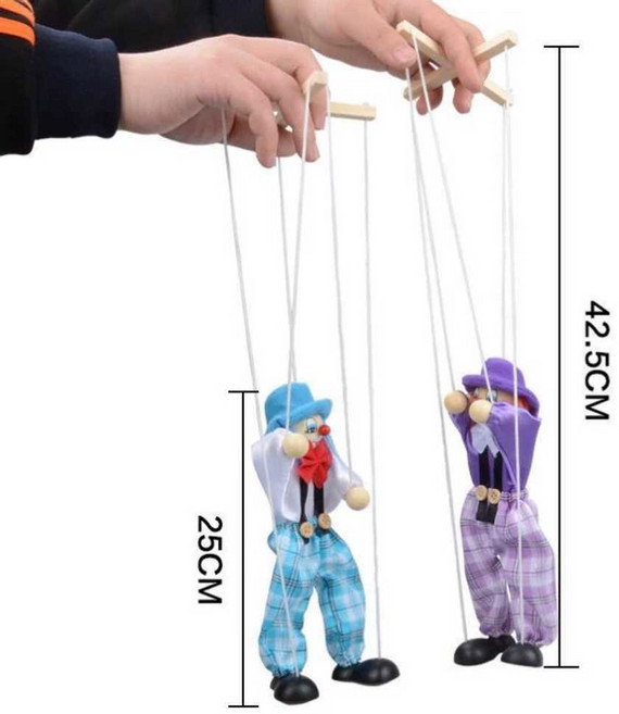 마리오네트 꼭두각시 인형 왕자 관절인형 인형극 장식 나무, 자주색